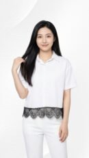 Kemeja Lengan Pendek Lace Jacqueline