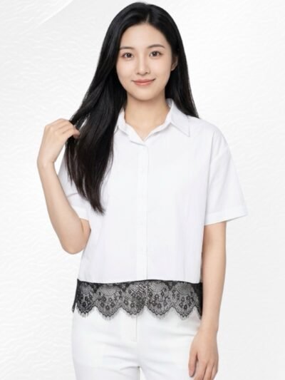 Kemeja Lengan Pendek Lace Jacqueline