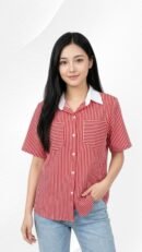 Atasan Sophy Lengan Pendek Lipat