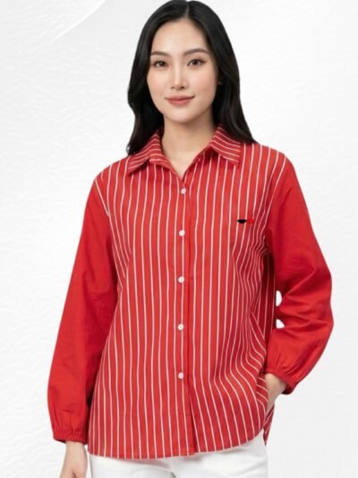 Atasan Cathy Lengan Panjang Kerut