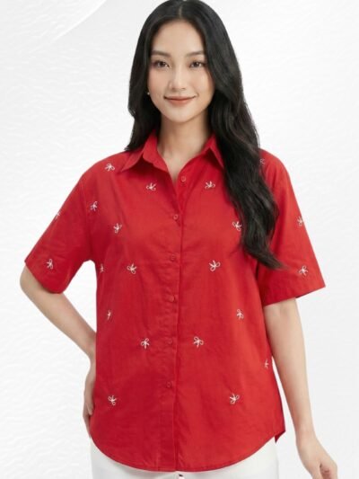 Atasan Rose Lengan Pendek