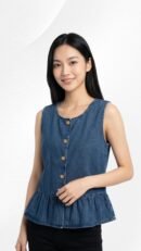 Leona Denim Sleeveless Top