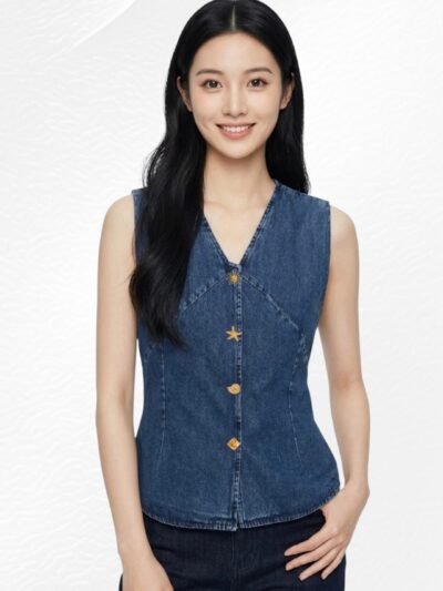 Nadia Denim Sleeveless Top