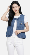 Eliza Denim Sleeveless Top
