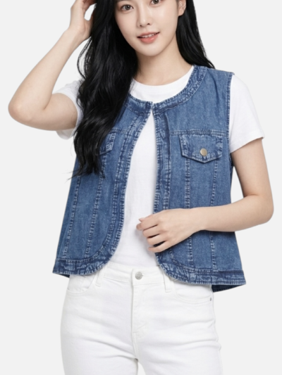 Eliza Denim Sleeveless Top