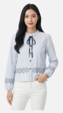 Blouse Daisy Embroidery