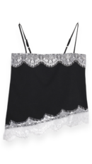 Penelope Lace Sleeveless Top - Black